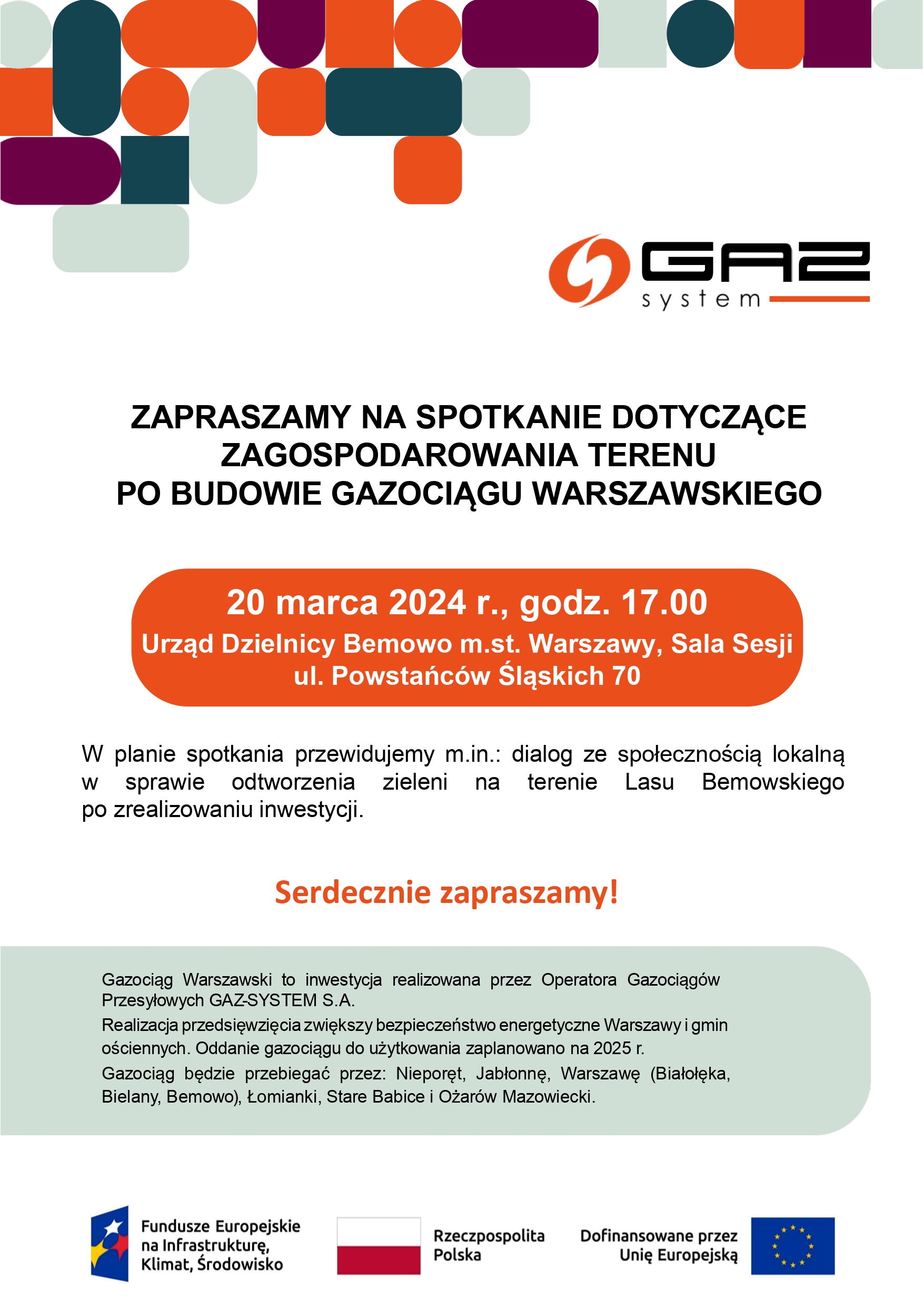 GAZ SYSTEM Zaproszenie Na Spotkanie 20 marca 2024 r